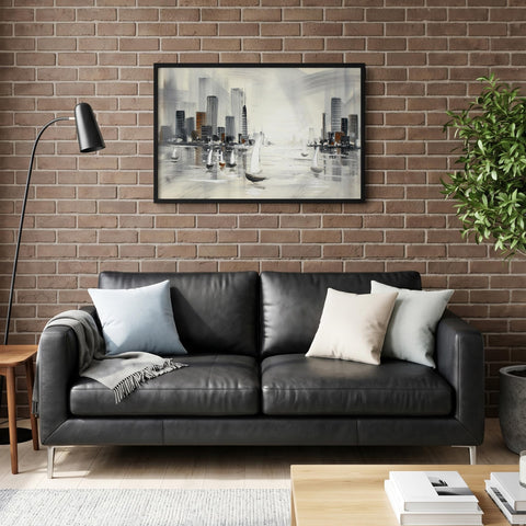 Americanflat frame next to a book showing 22x34 scale and accurate sizing benefit