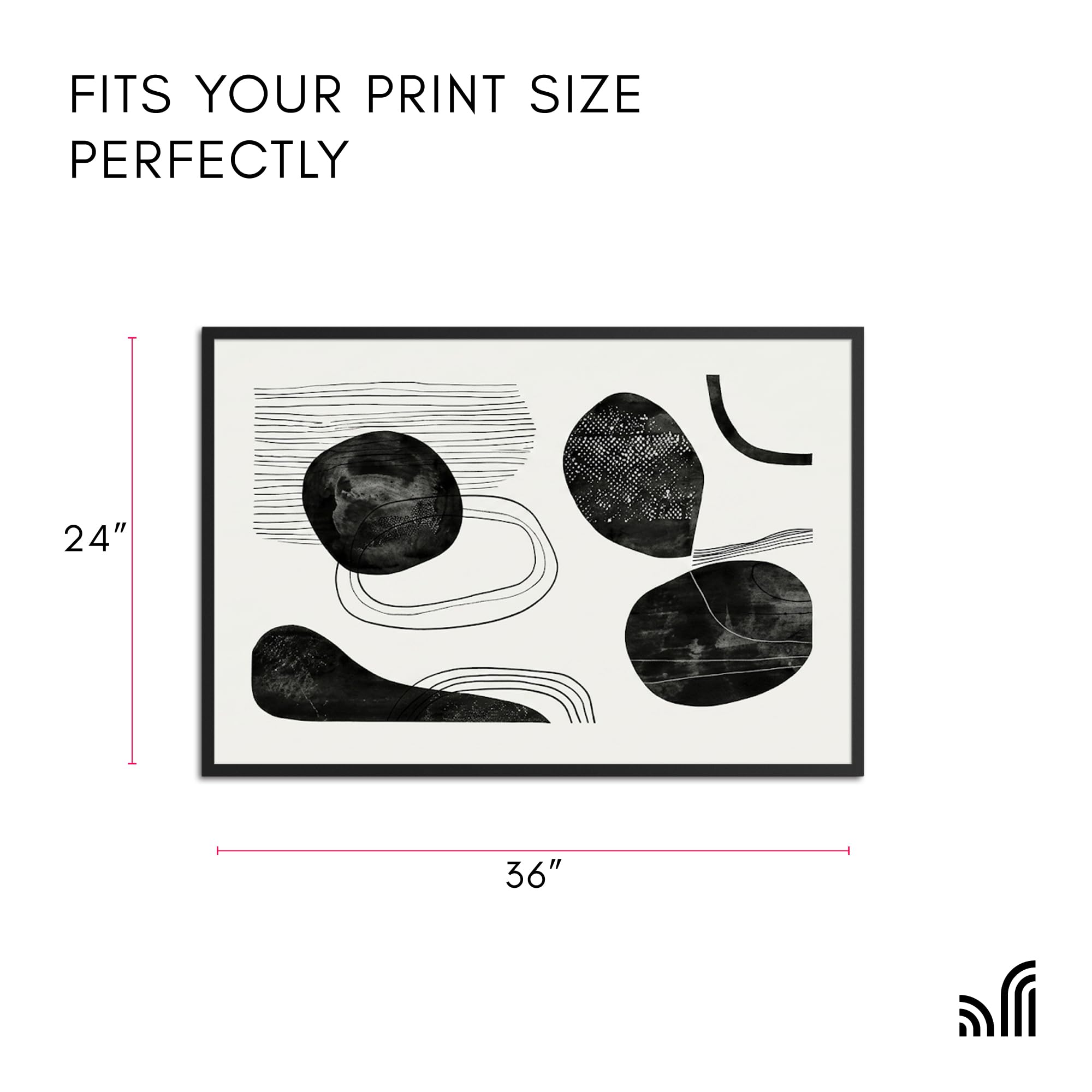 Americanflat close-up of slim black molding highlighting sleek profile and durable finish