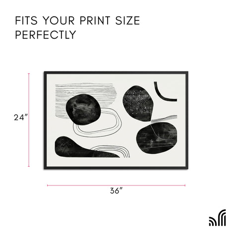 Americanflat close-up of slim black molding highlighting sleek profile and durable finish