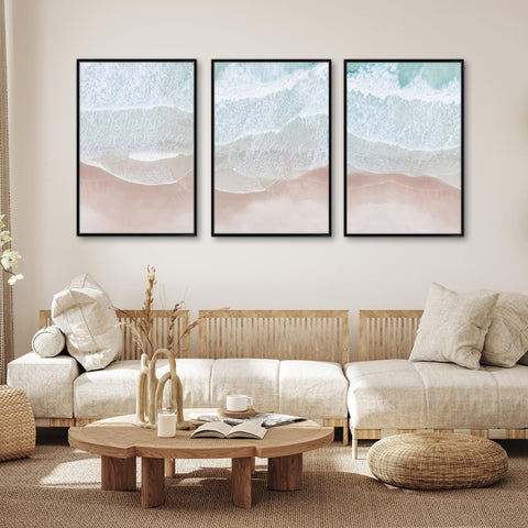 Americanflat hanging hardware laid out to show portrait and landscape mounting options