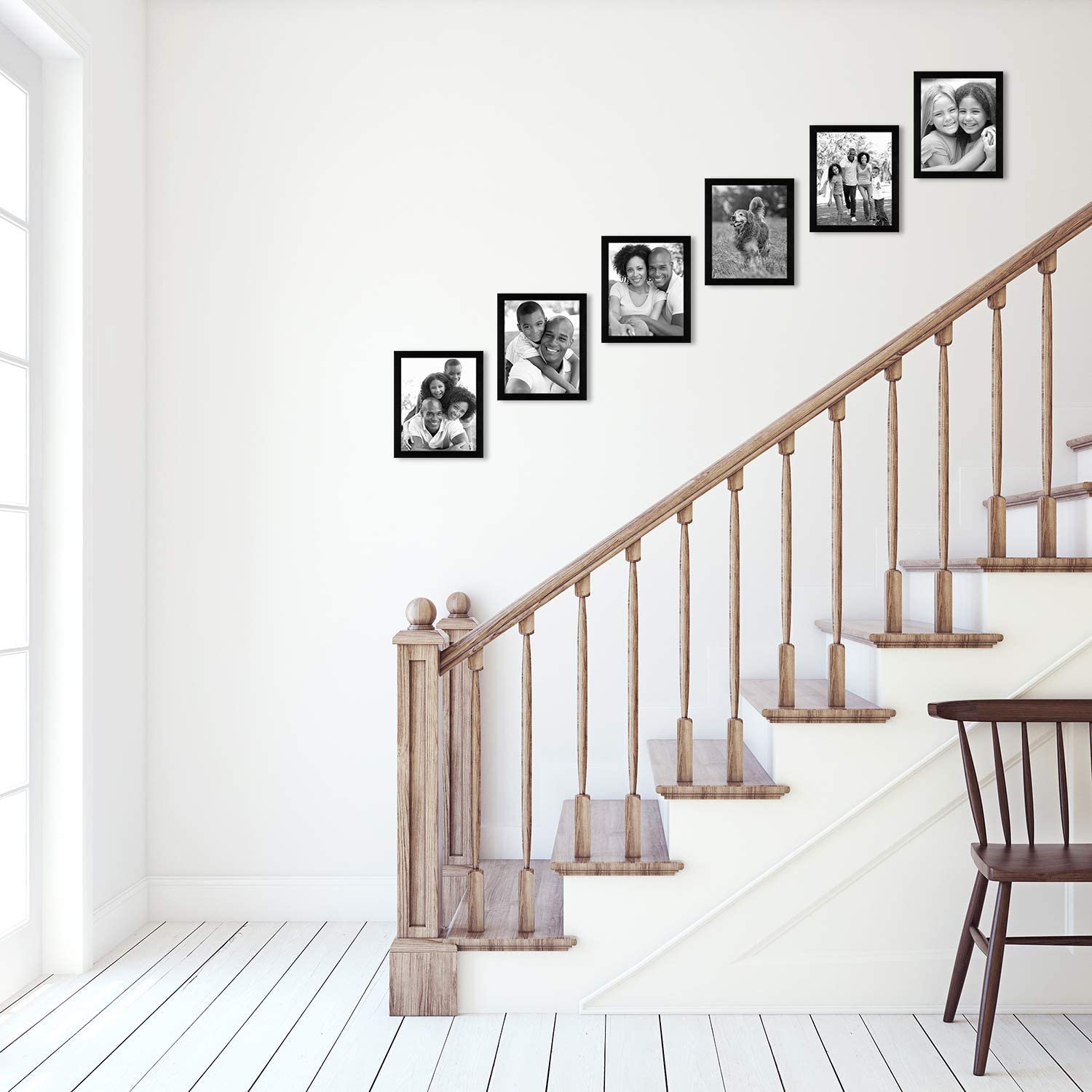 Americanflat frame back with easel and hanging hardware, enables versatile display