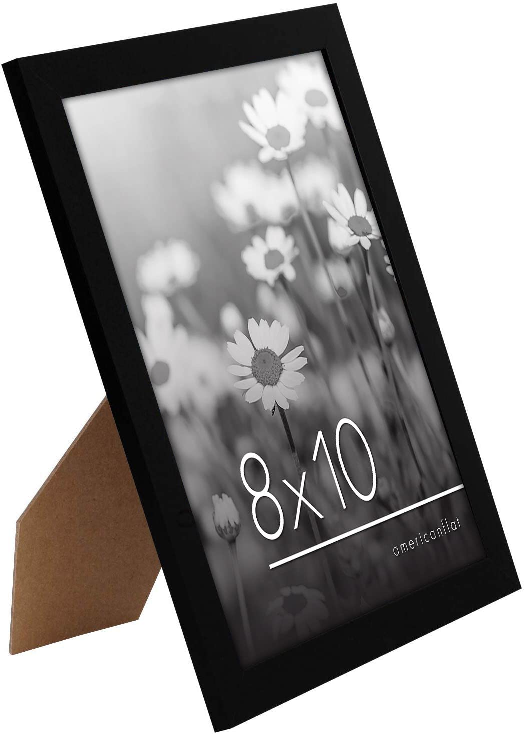 Americanflat frame with secured backing removed, shows easy photo insertion