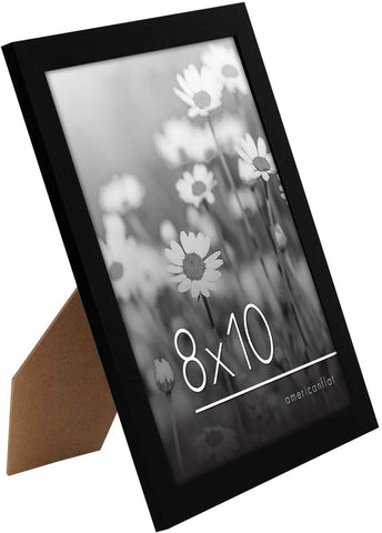 Americanflat frame with secured backing removed, shows easy photo insertion