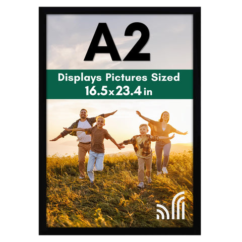 Americanflat front view of black A2 frame showing clean presentation and protection