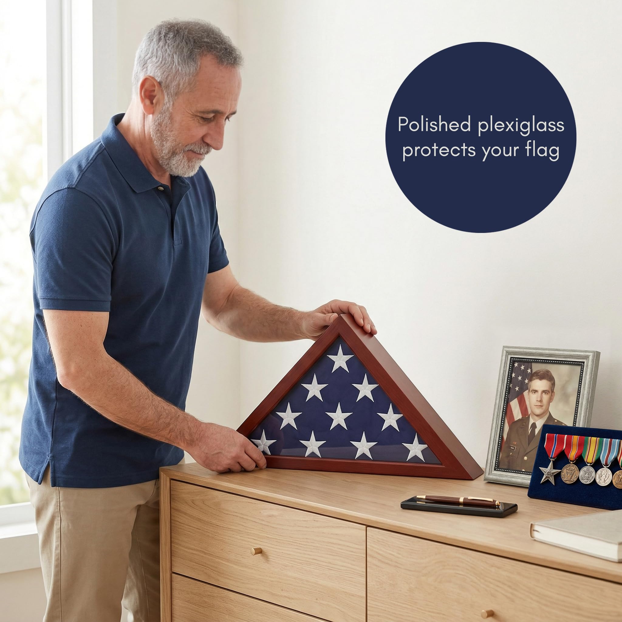 Americanflat back panel with turn-point hardware showing easy access benefit