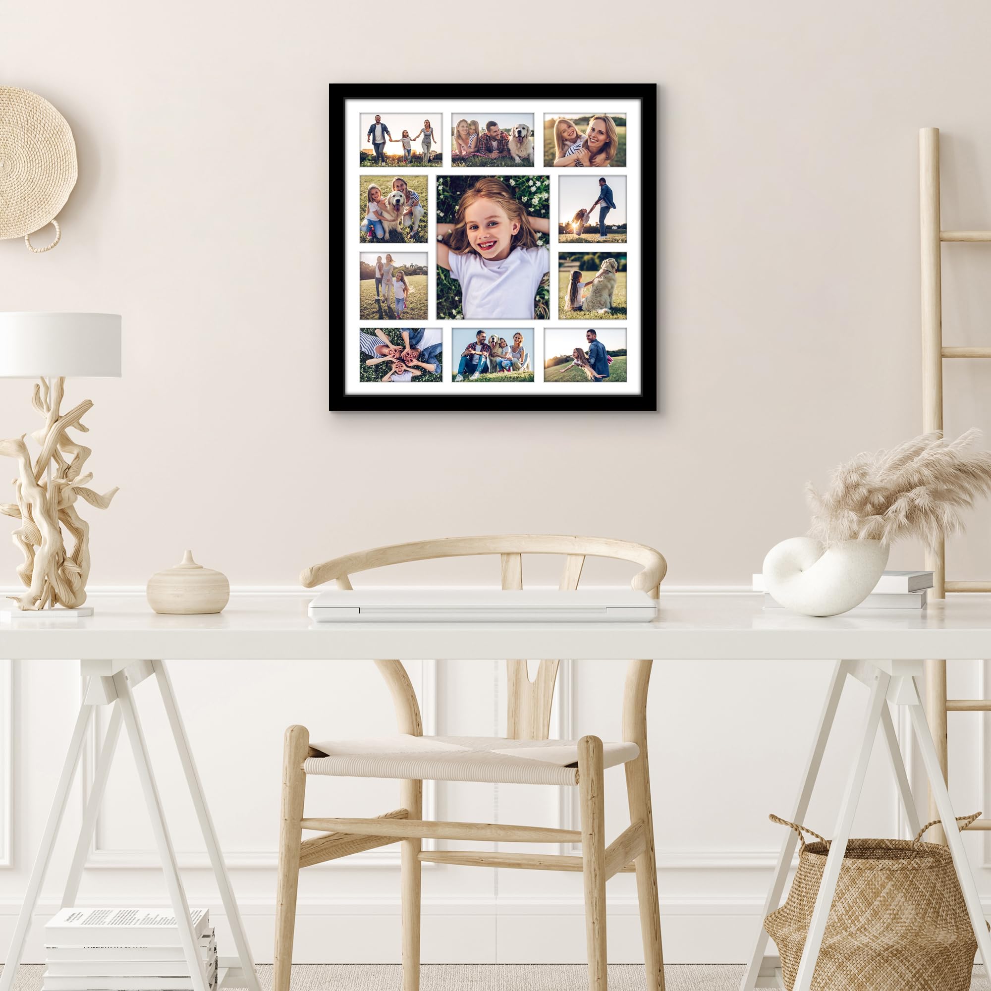 Americanflat rear view with hardware showing easy hanging and secure metal tabs