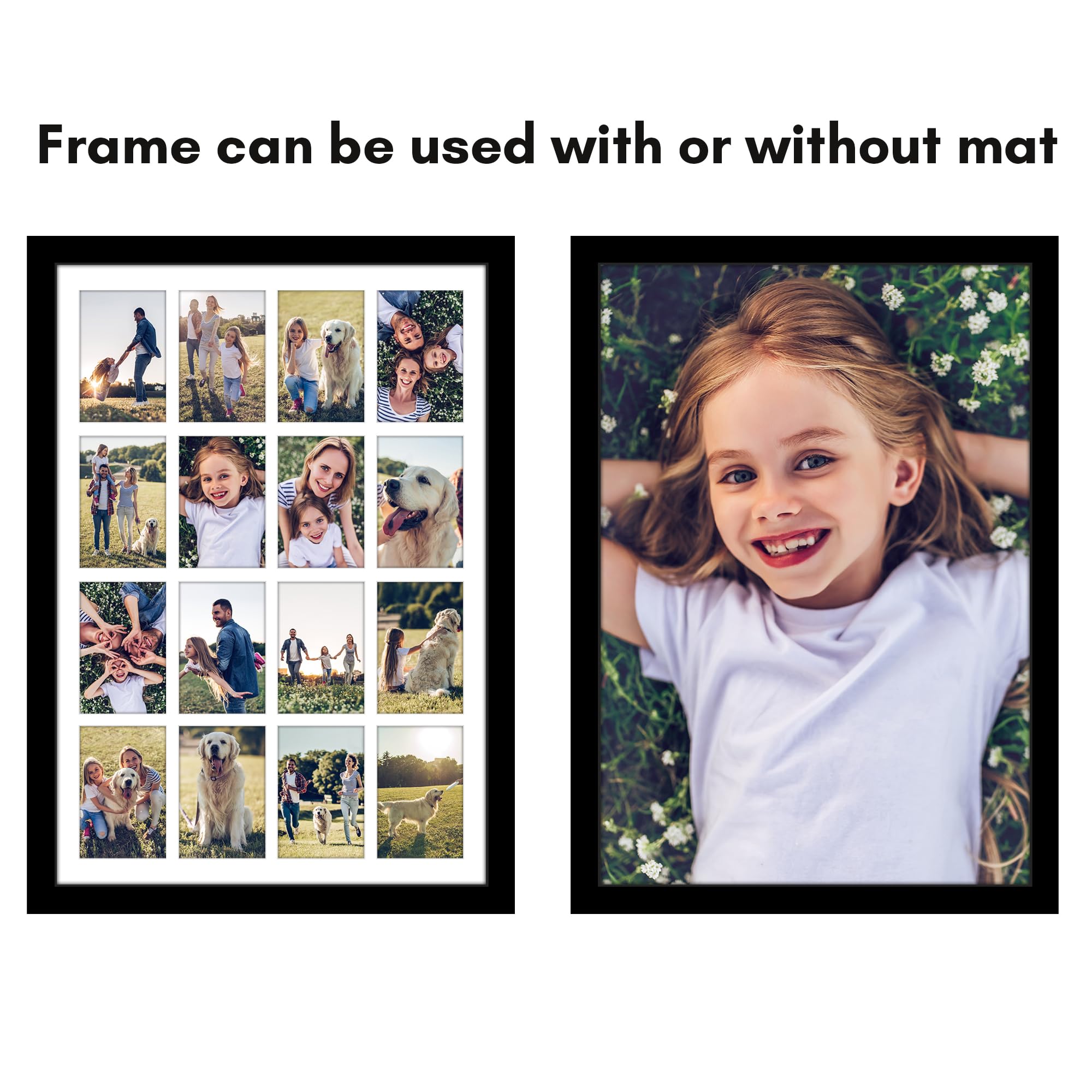 Americanflat backboard with metal tab closures illustrating easy photo swapping and secure fit benefit
