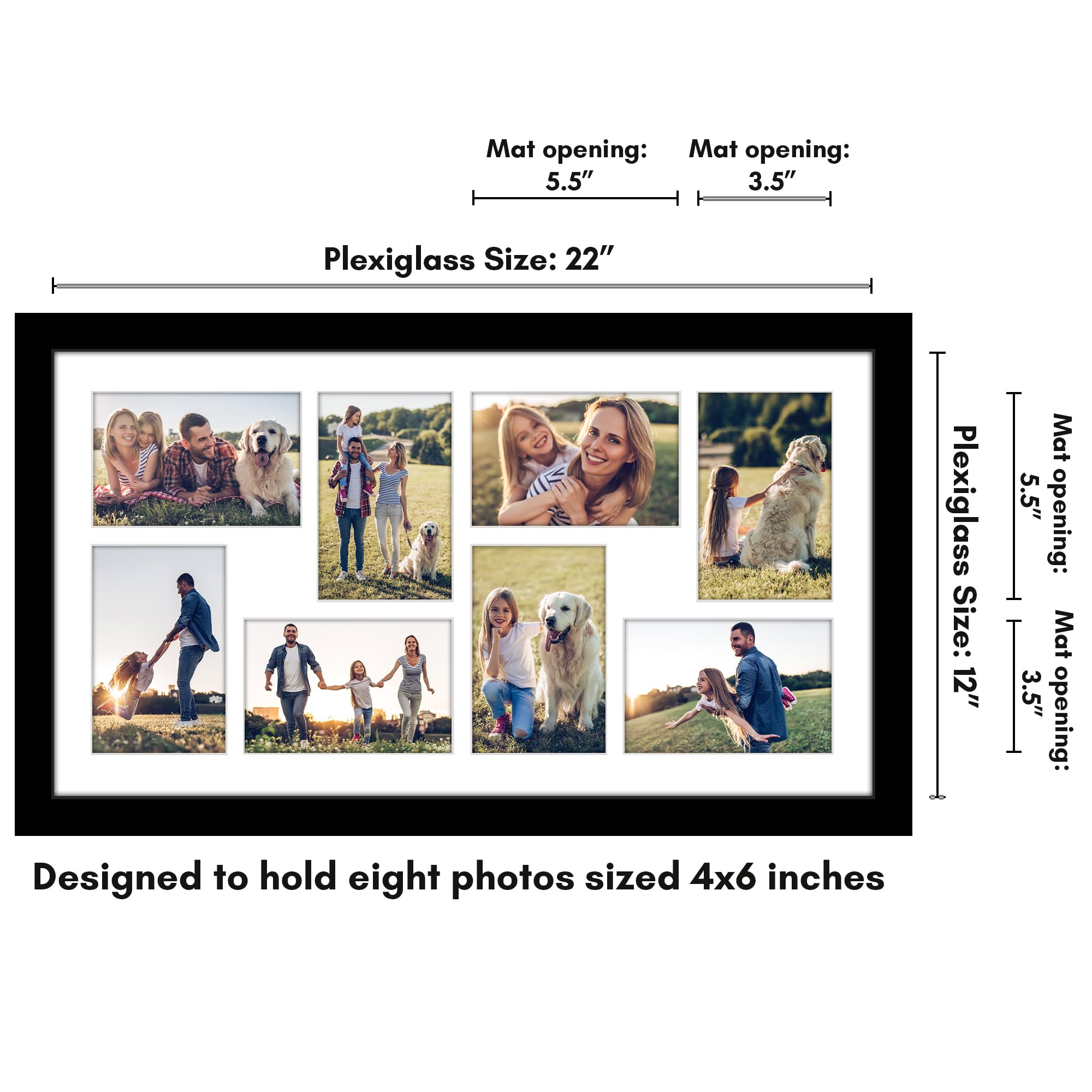 Americanflat close-up of polished plexiglass protecting photos with clear view
