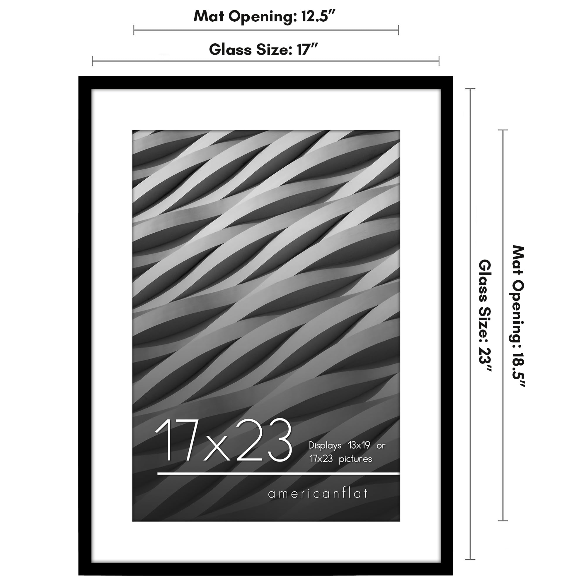 Americanflat close-up polished plexiglass detail for clear, protected display