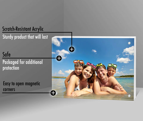 Americanflat double-sided display with photos visible both sides for versatility