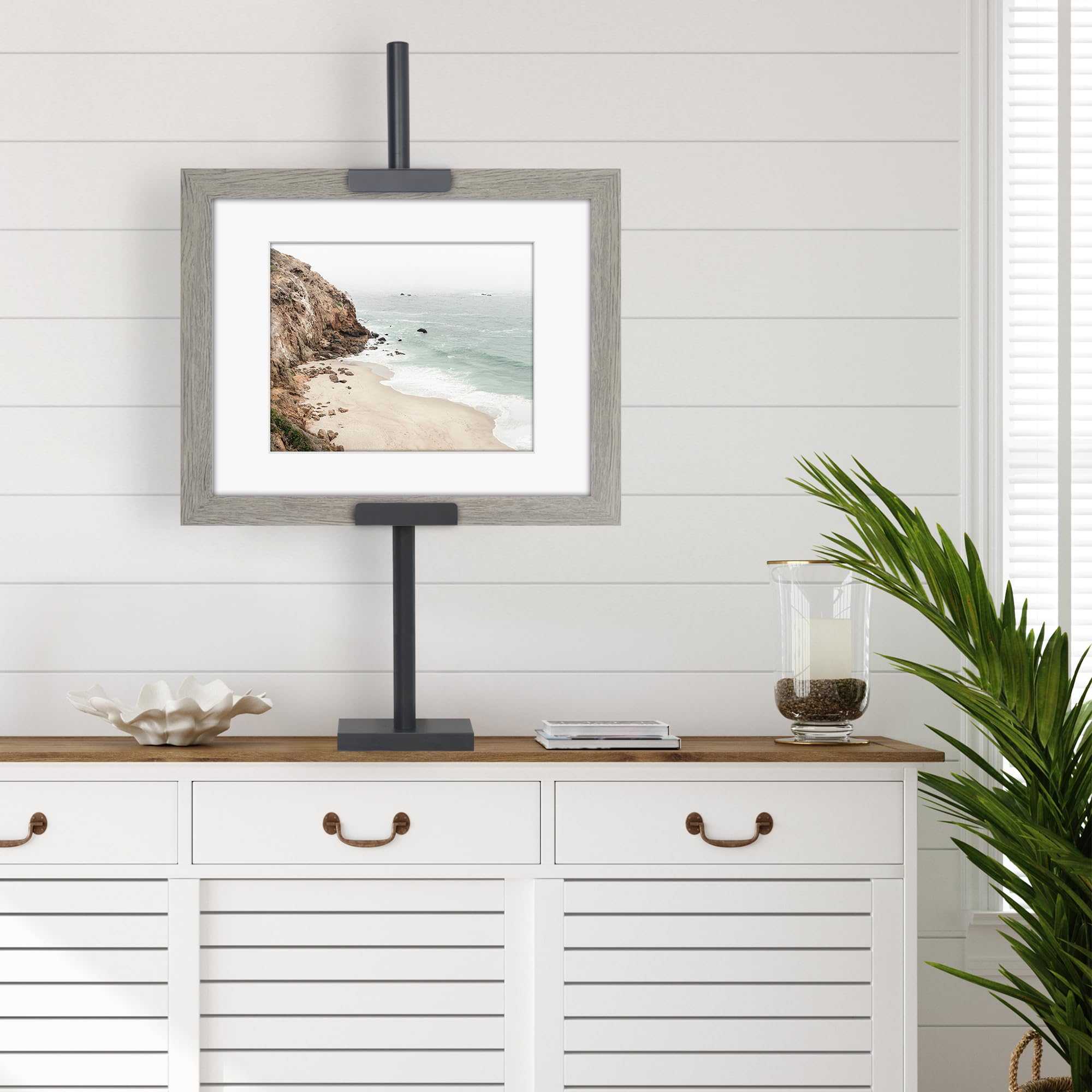 Americanflat easel side profile showing slim footprint for small surfaces