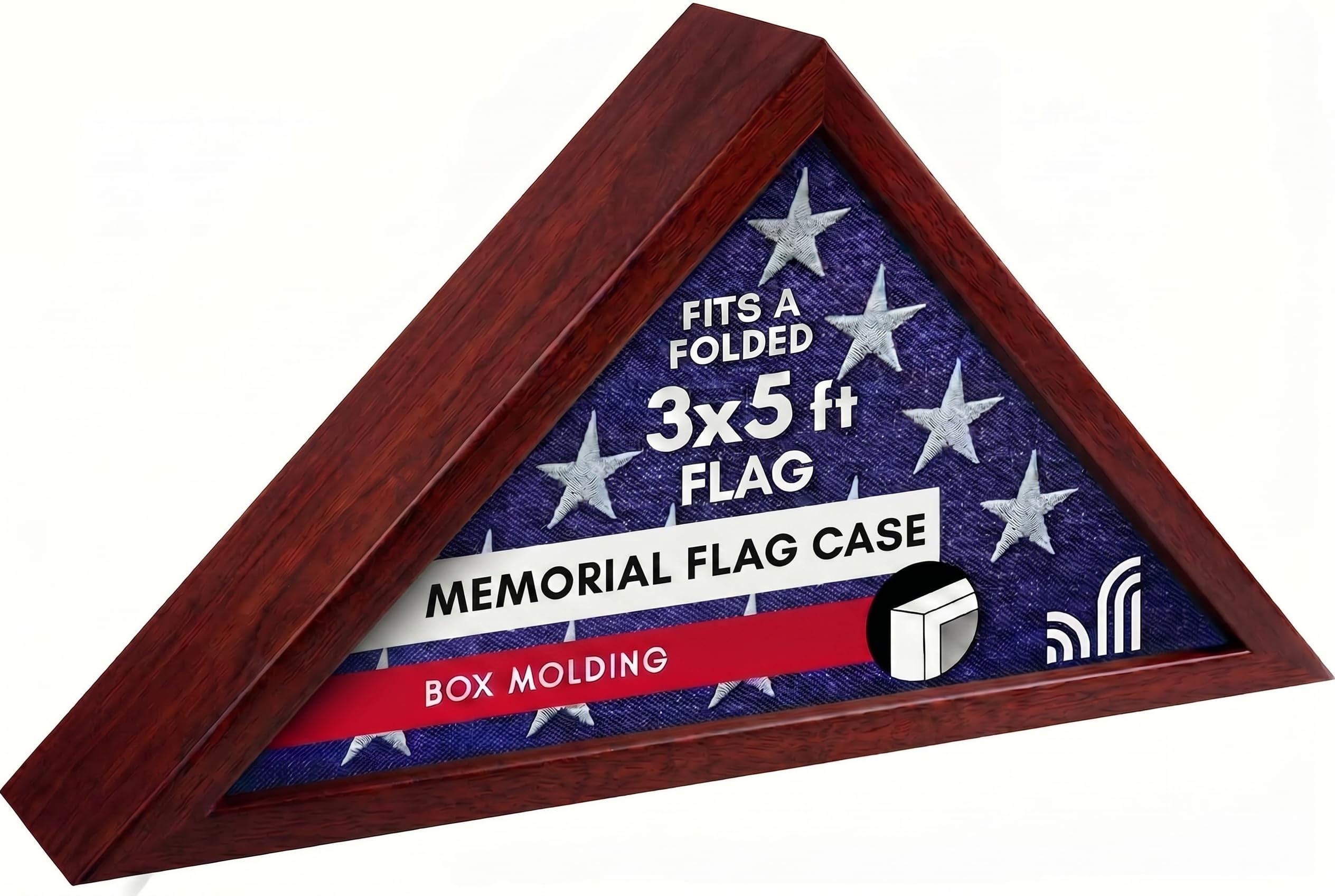 Americanflat front view mahogany case showing dignified display benefit