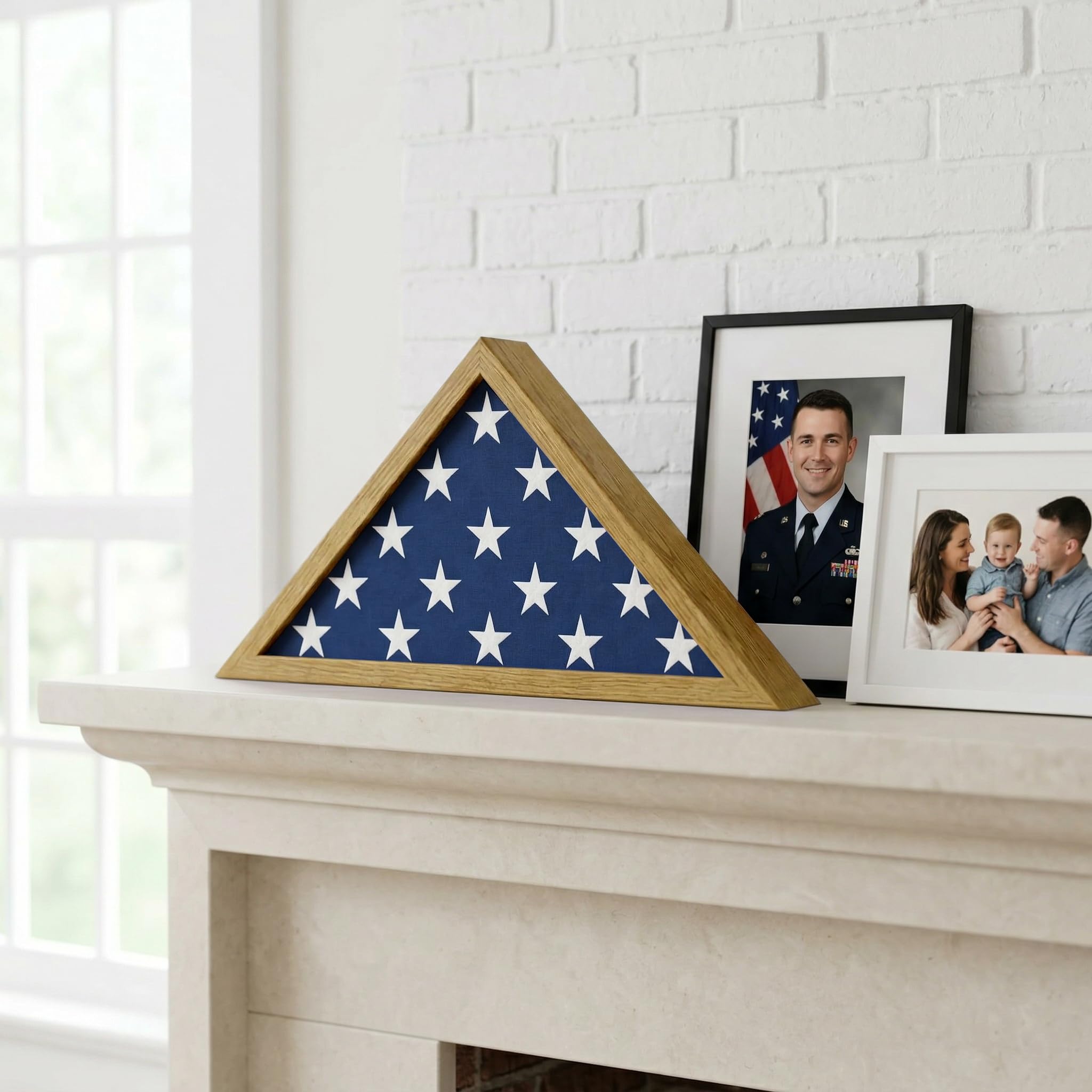 Americanflat in living room lifestyle image showing meaningful memorial display impact