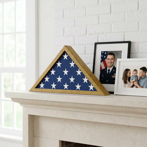 Americanflat in living room lifestyle image showing meaningful memorial display impact
