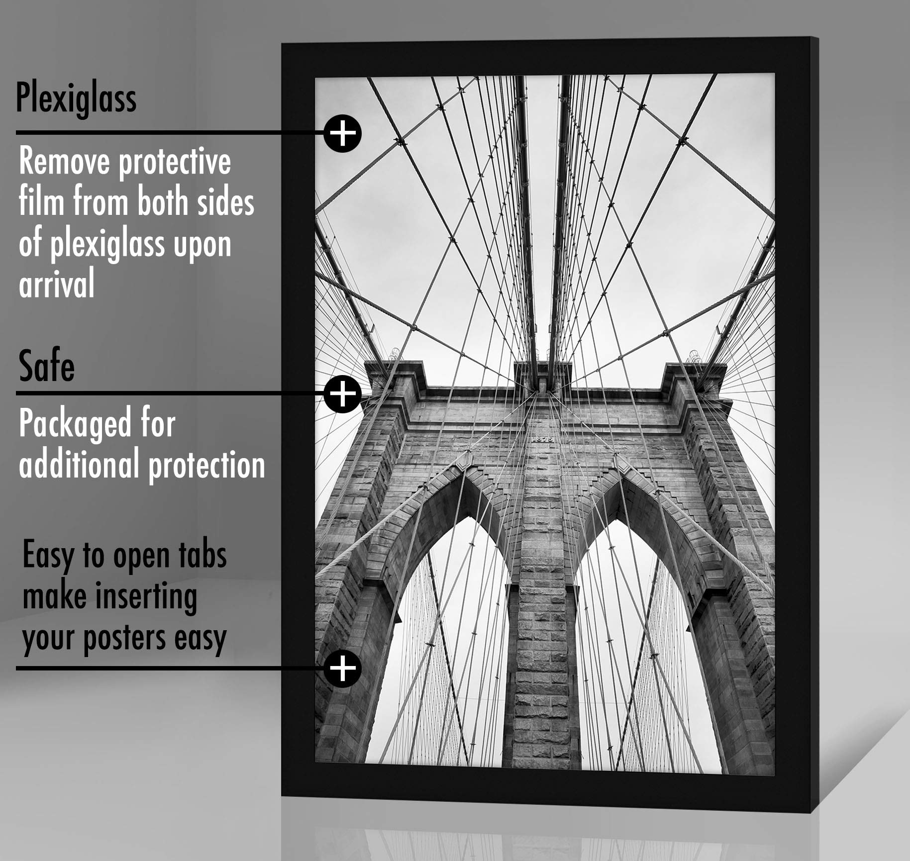Americanflat horizontal wall display showing versatile orientation and neat alignment