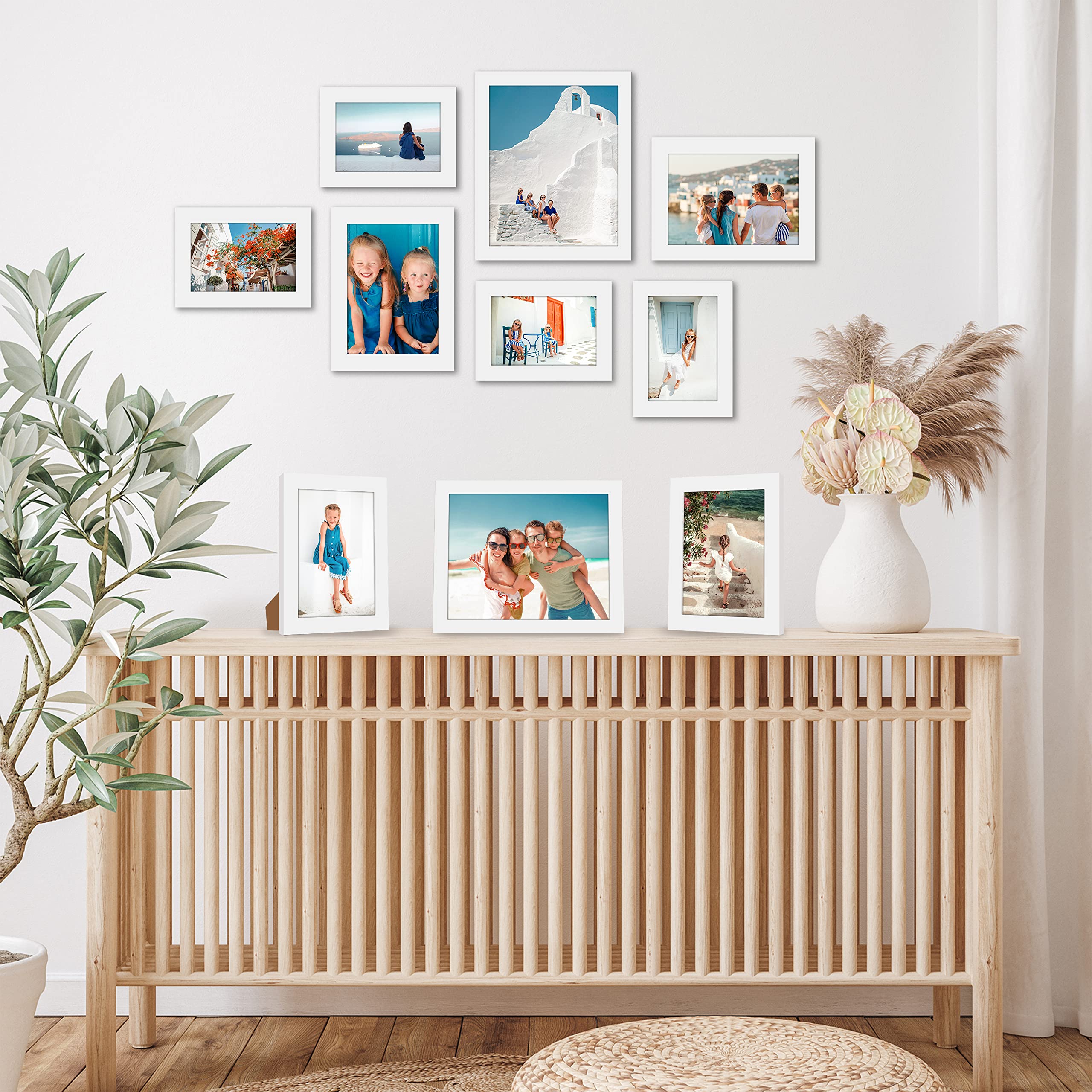 Americanflat frames displayed on living room wall showing how the set elevates decor