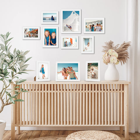 Americanflat frames displayed on living room wall showing how the set elevates decor