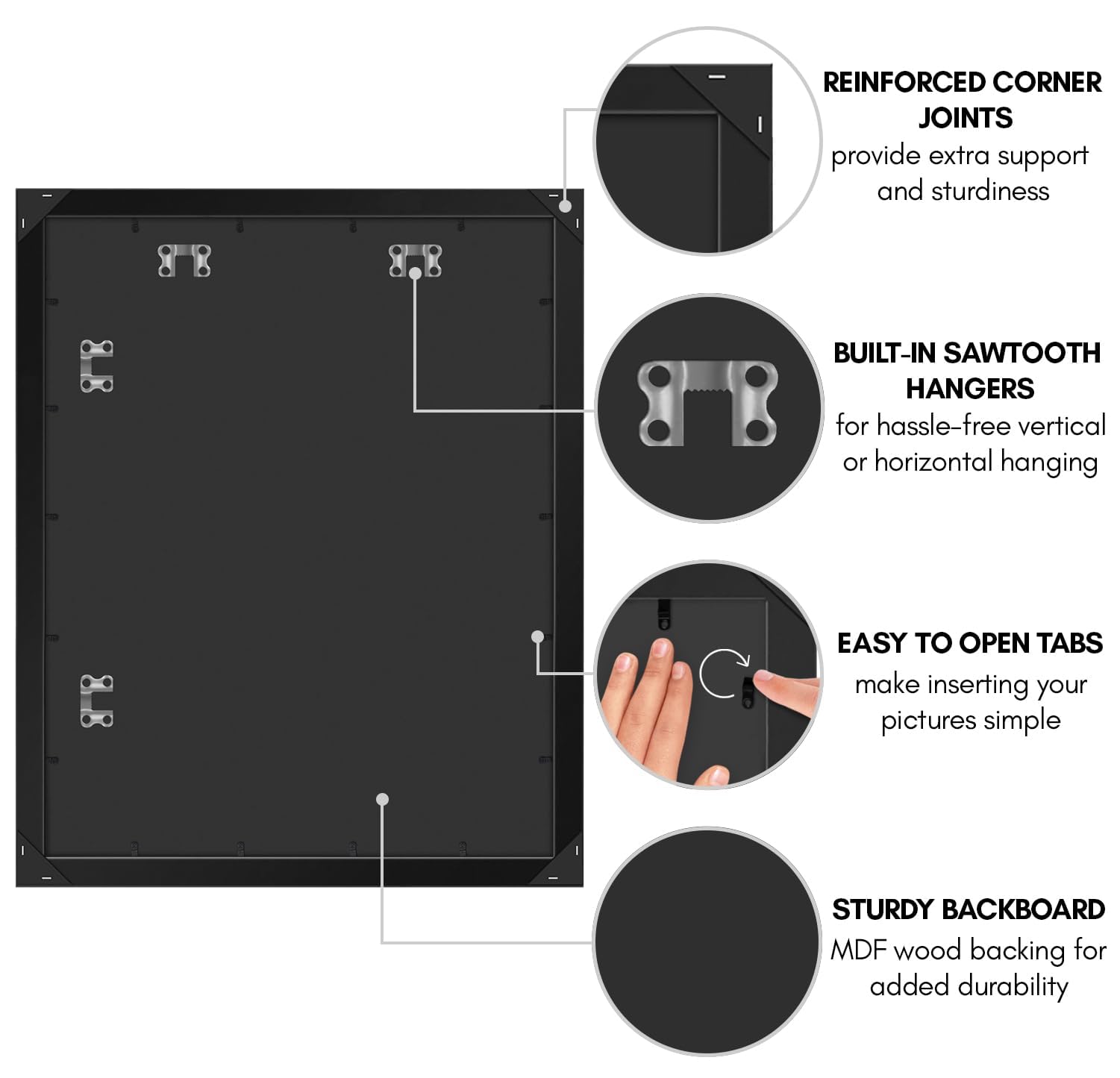 Americanflat frame hung vertically demonstrating portrait display and stylish presentation benefit