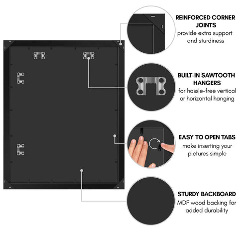Americanflat frame hung vertically demonstrating portrait display and stylish presentation benefit