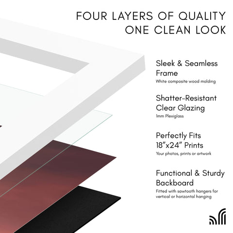 Americanflat frame in portrait orientation showing versatile horizontal or vertical use