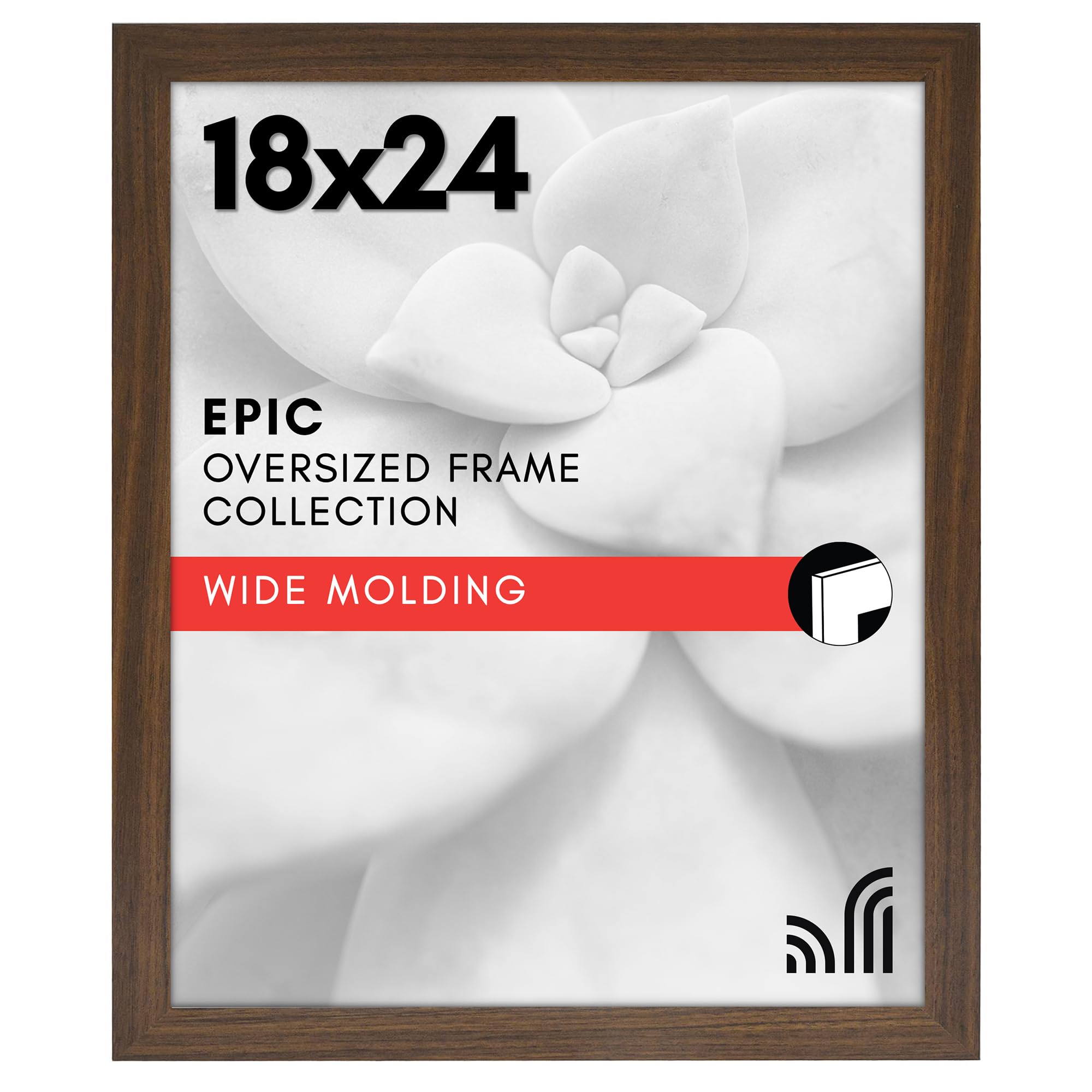 Americanflat front view mahogany frame highlighting elegant presentation