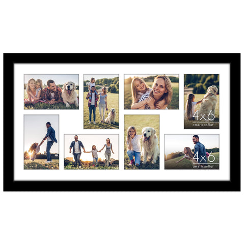 Americanflat front view of black 12x22 frame showing sleek gallery style and versatility