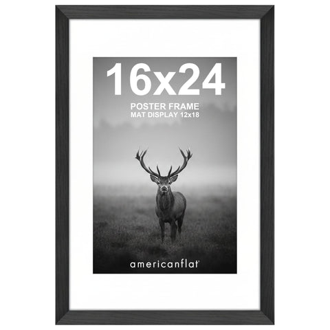 Americanflat front view showing black frame and benefit clear presentation