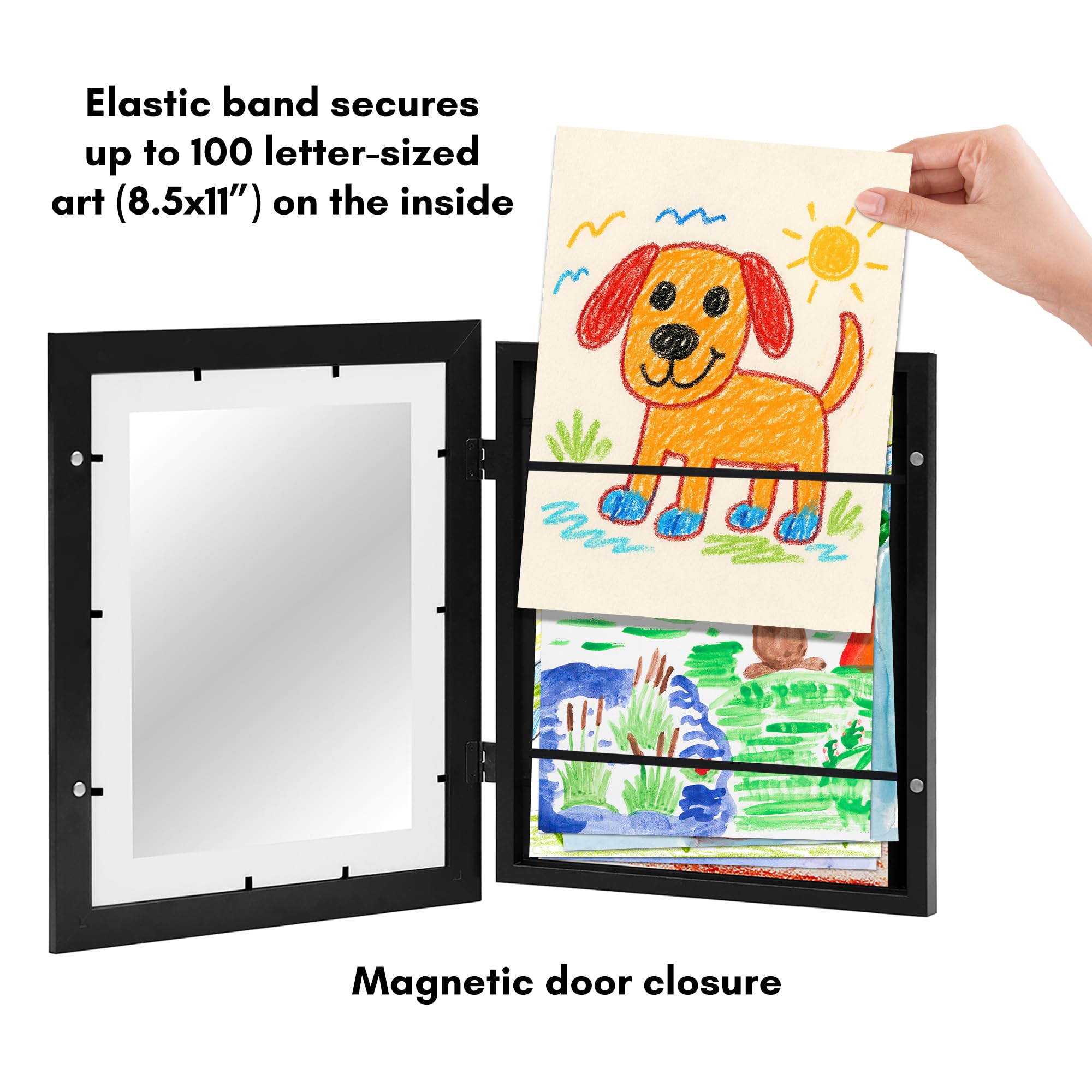 Americanflat built-in keyholes on back illustrating secure portrait or landscape hanging