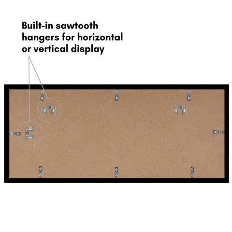 Americanflat frame horizontal in-use in living room showing polished look and styling benefit
