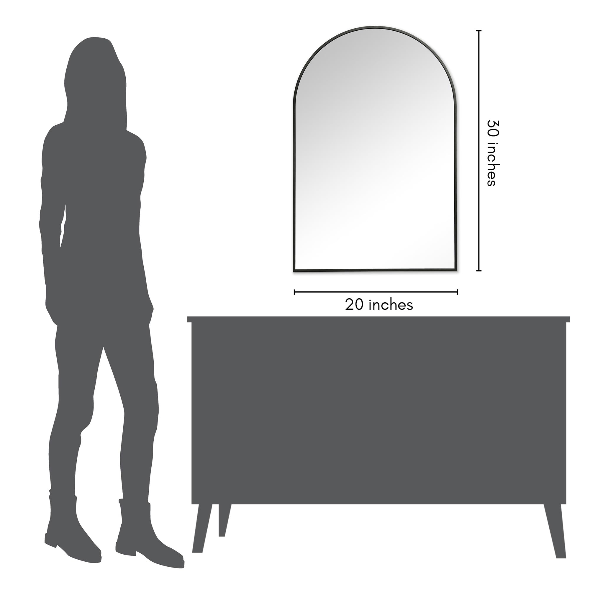 Americanflat mirror in bedroom setting adding style and visual height benefit