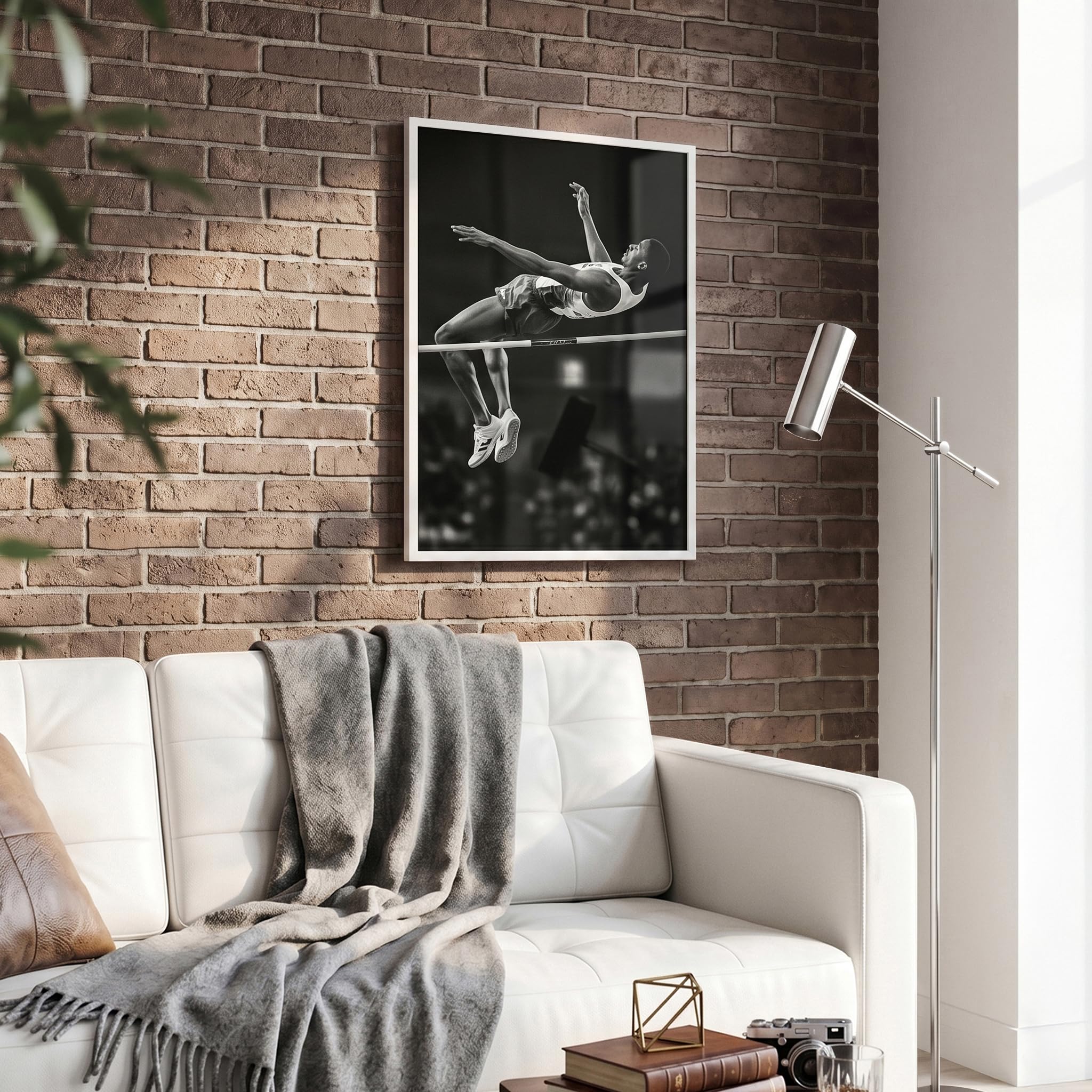 Americanflat lifestyle room display showing framed art elevating home decor benefit