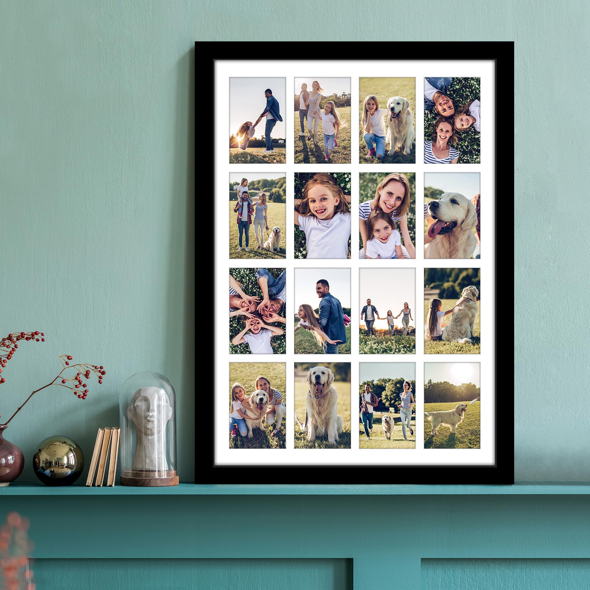 Americanflat frame on living room wall showing gallery-style decor upgrade benefit