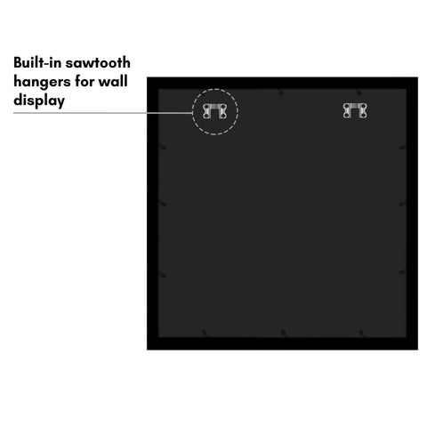 Americanflat framed photos on a living room wall showing stylish decor impact