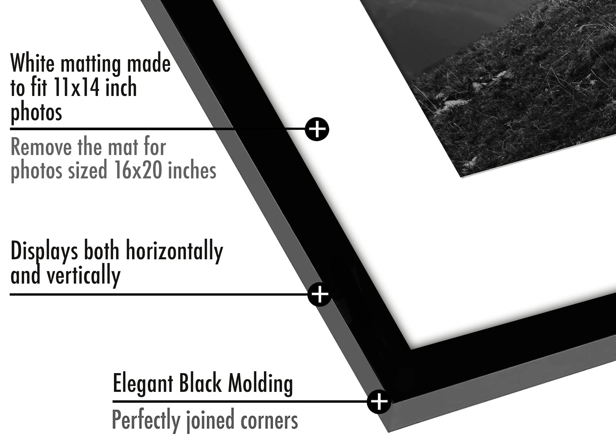 Americanflat mat and aperture display showing 11x14 centered presentation benefit