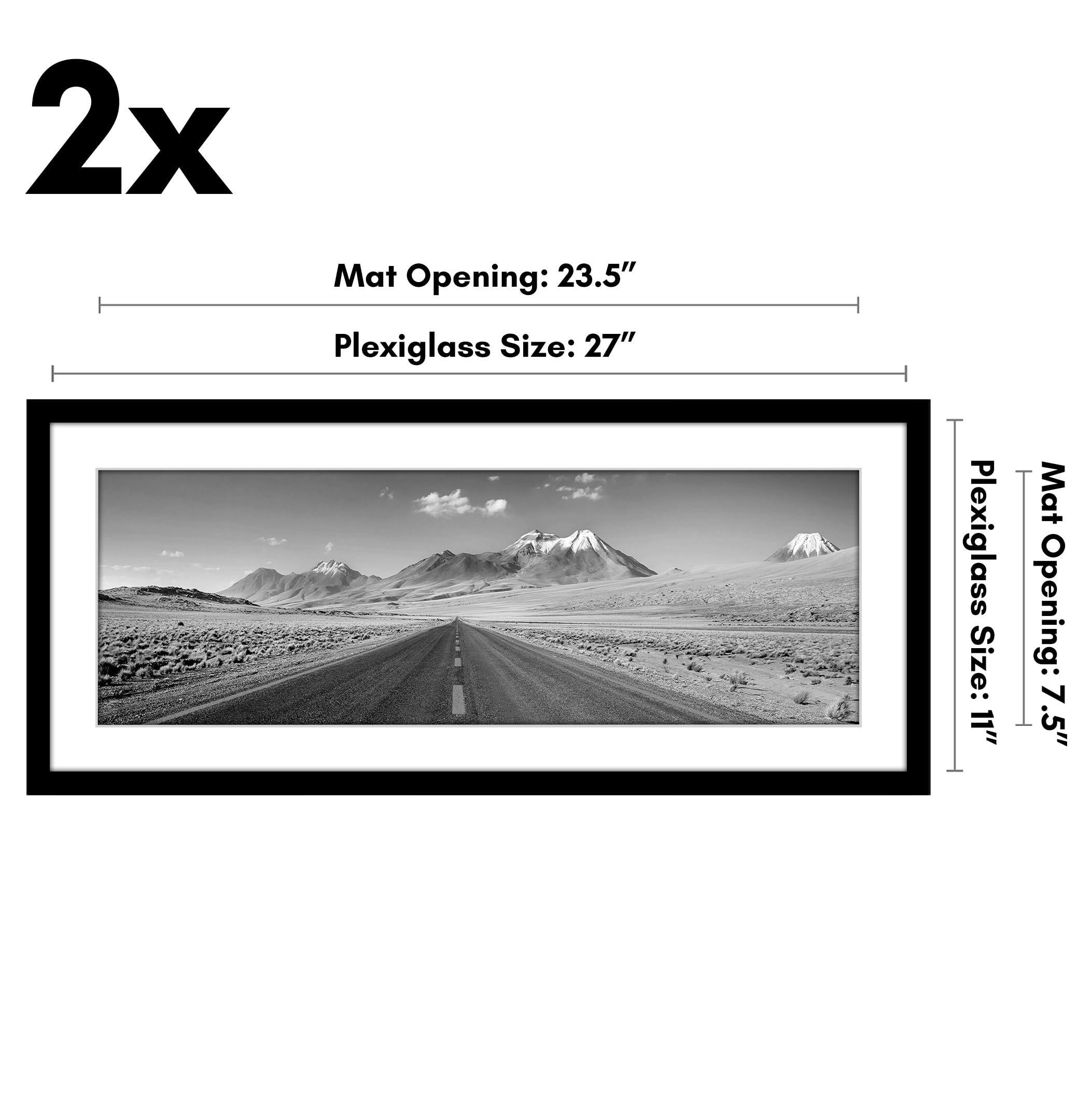 Americanflat mat closeup highlighting 8x24 opening for centered presentation benefit