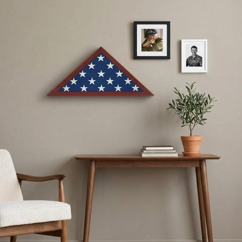 Americanflat on mantel lifestyle display conveying respectful home tribute