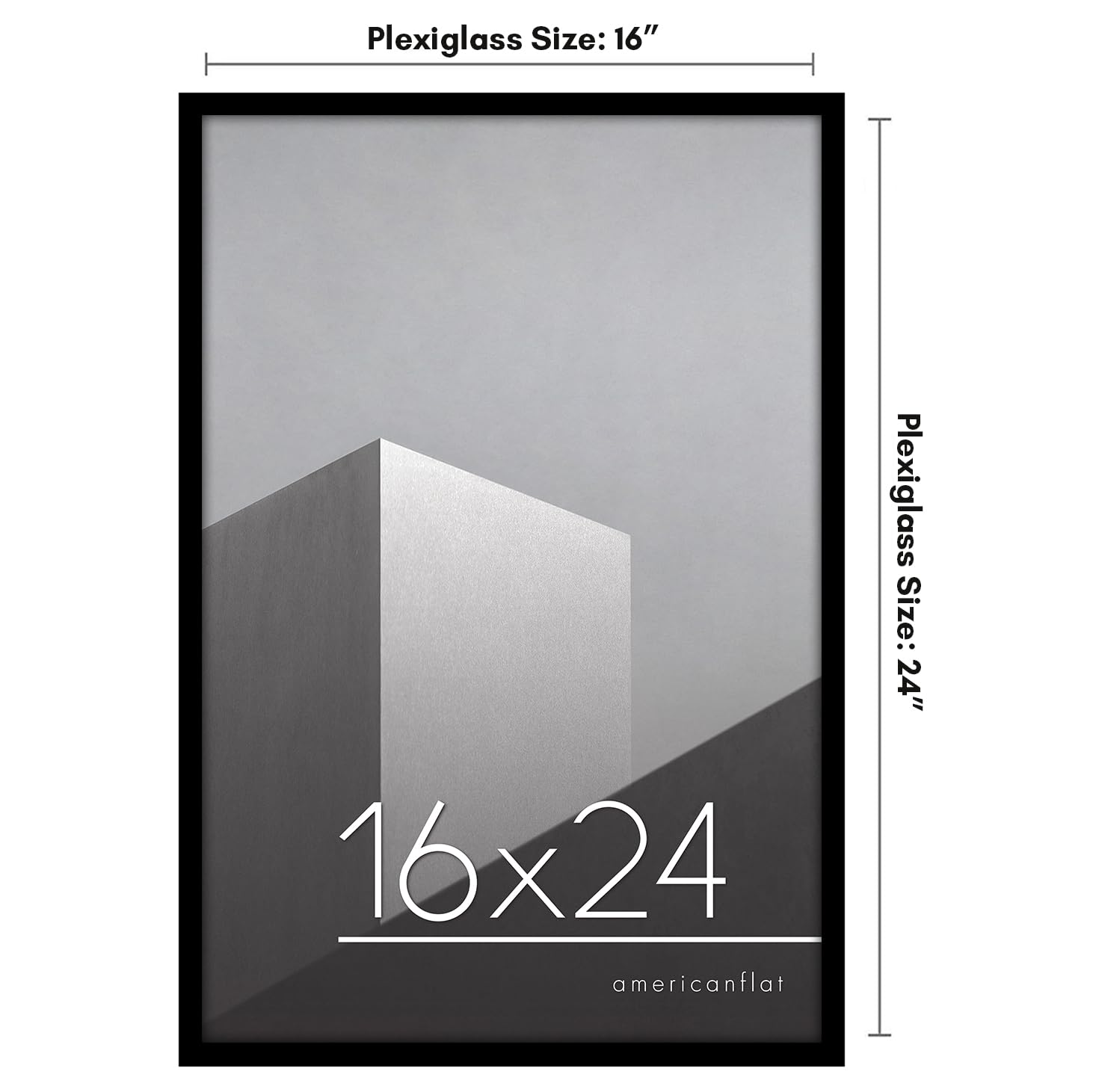 Americanflat plexiglass close-up displaying clarity and scratch resistance benefit for vibrant prints