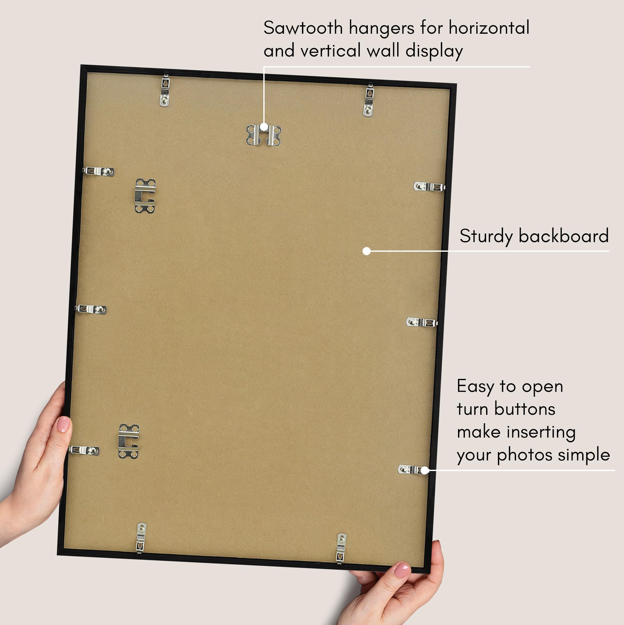 Americanflat frame next to hand for scale, illustrating lightweight handling benefit