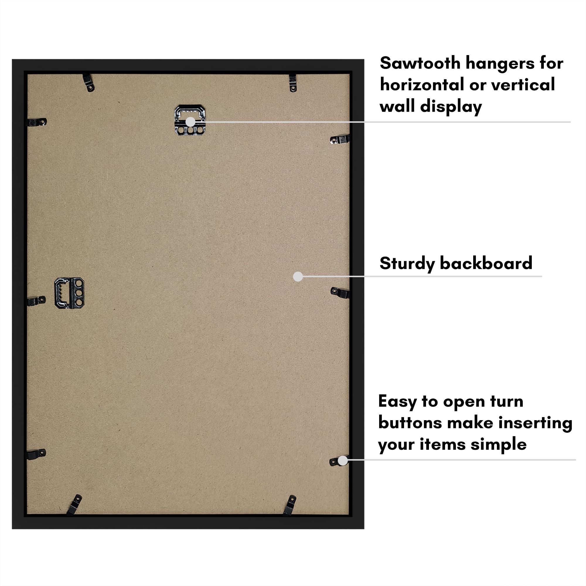 Americanflat included hanging hardware and pins demonstrating easy installation benefit