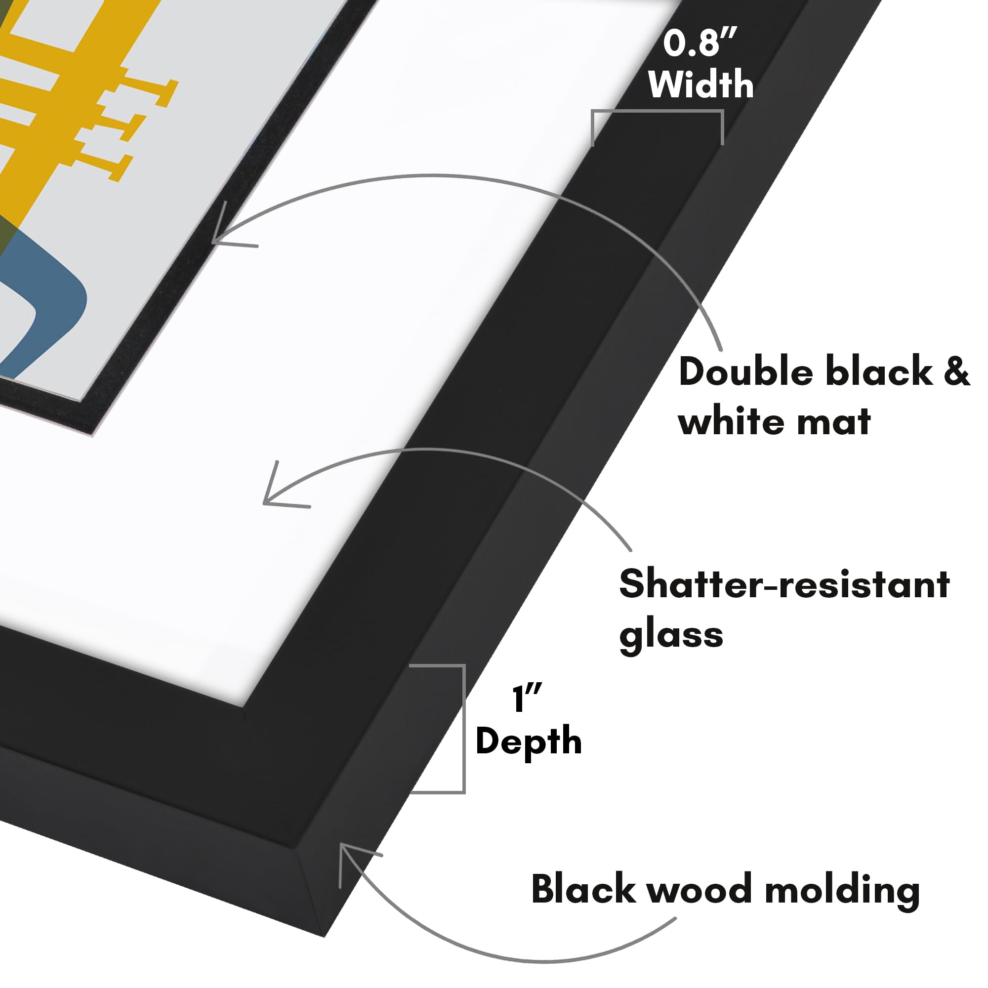 Americanflat shatter-resistant glass close-up offering clear view and safe protection