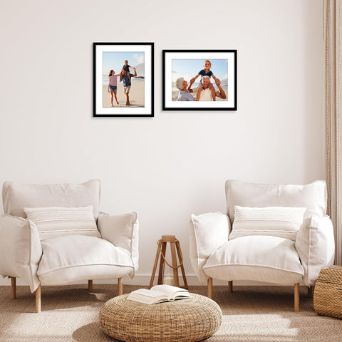 Americanflat frame next to book showing size and scale for easier placement benefit