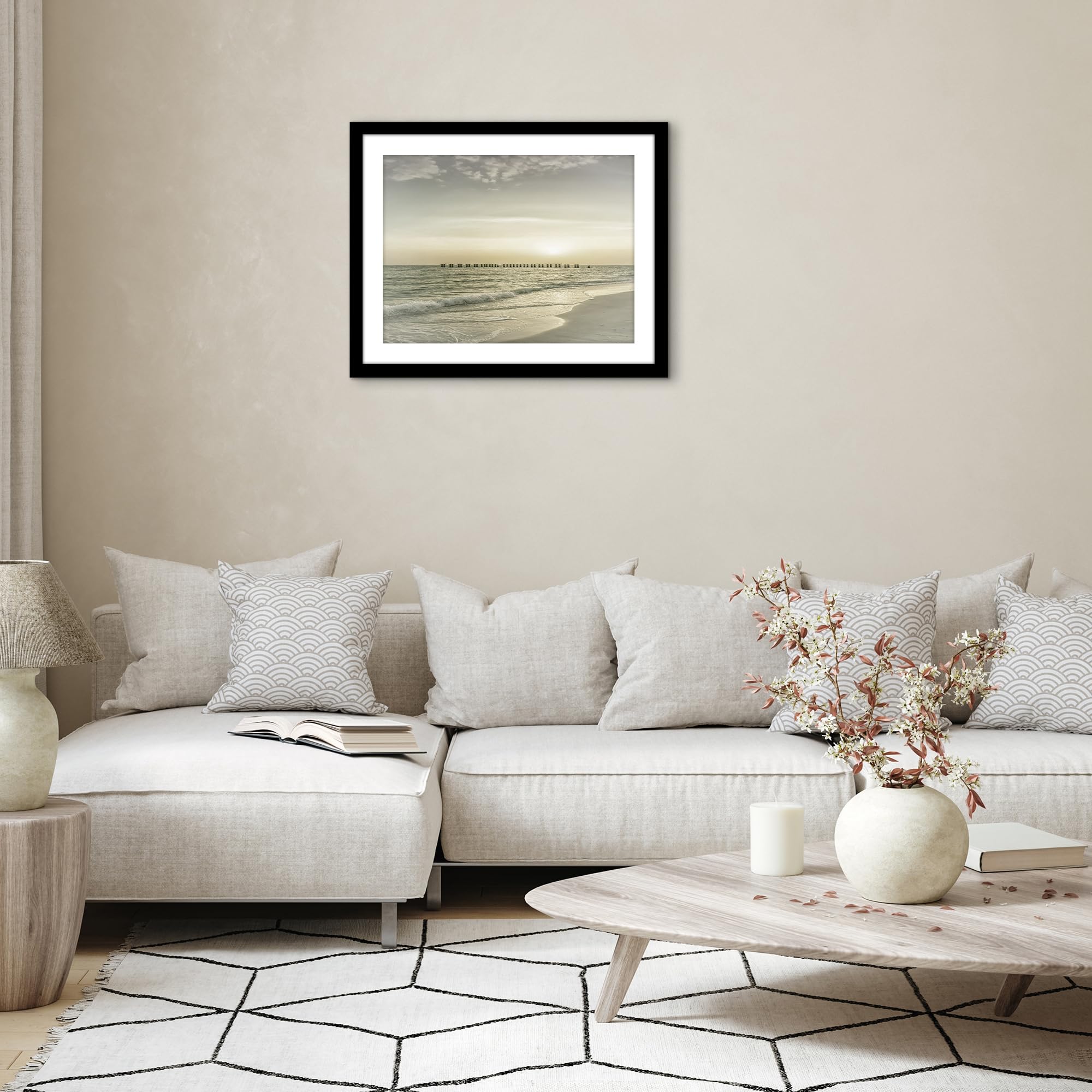 Americanflat frame next to poster showing accurate 22x28 sizing benefit