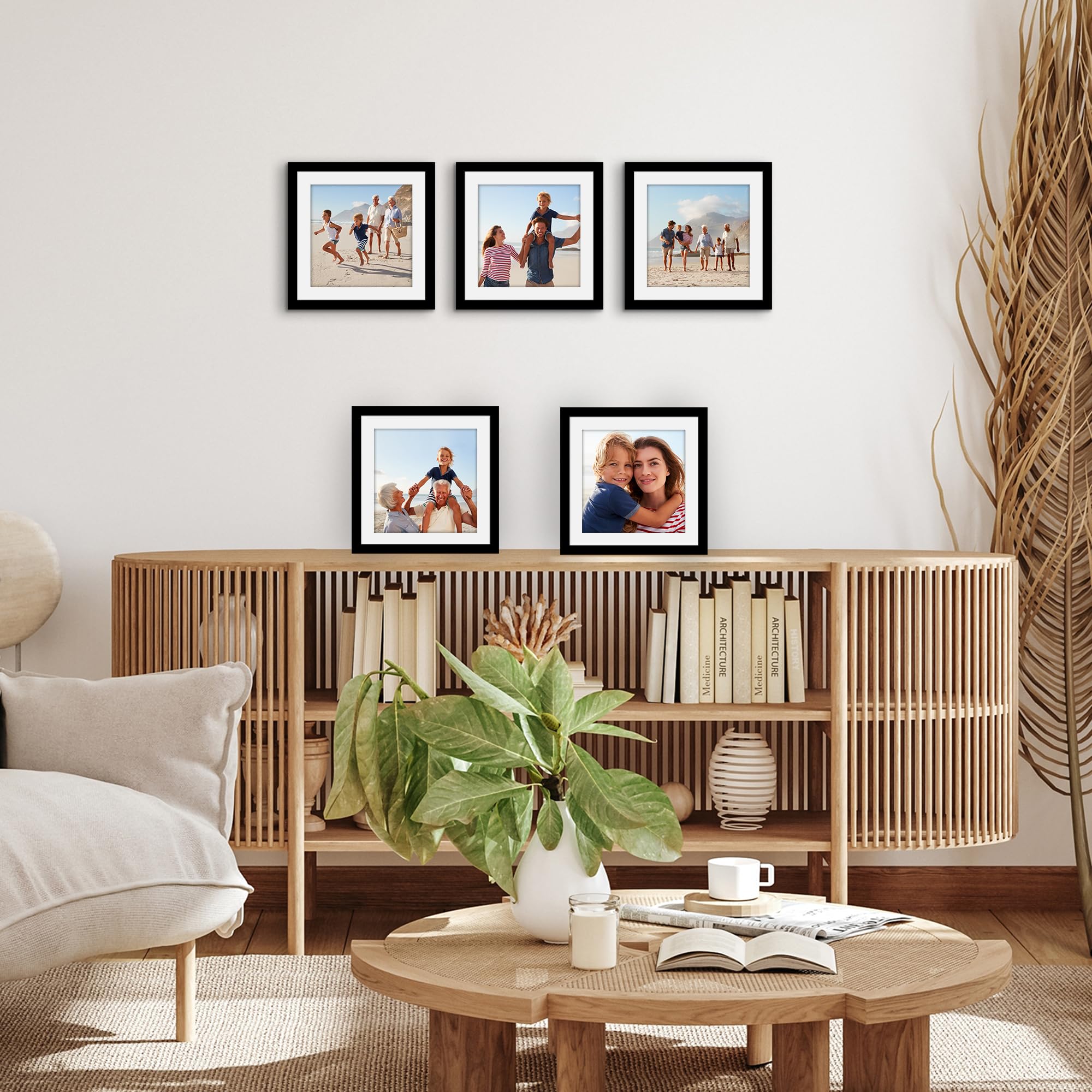 Americanflat frame next to hand showing size scale for easy visual planning
