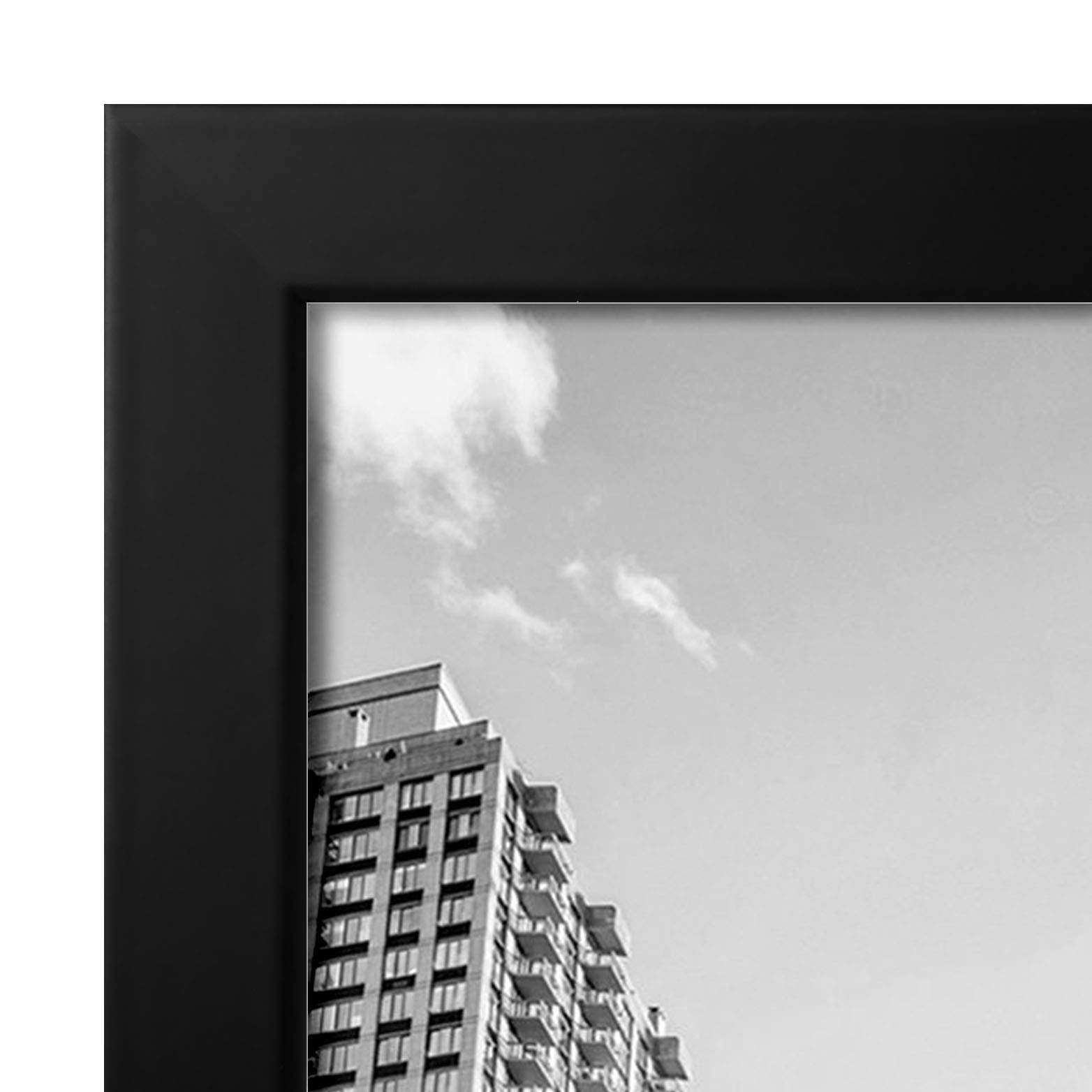Americanflat frame beside ruler and poster to show 24x36 scale and fit clarity