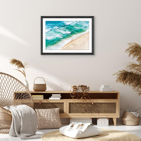 Americanflat on a living room wall showing scale and gallery-ready styling