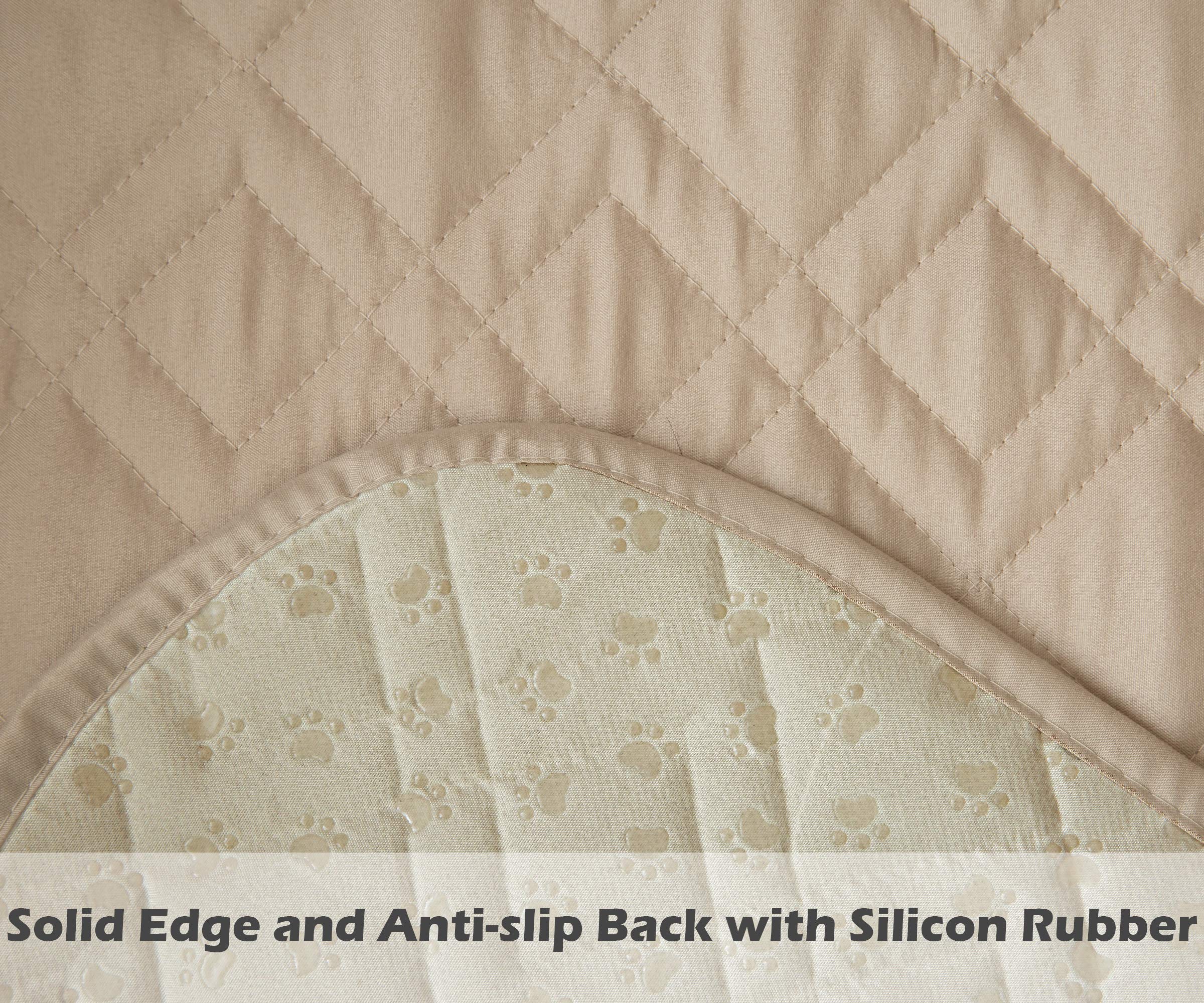 Ameritex in use with dog on sofa demonstrating durable protection