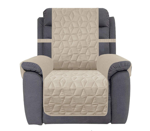 Ameritex recliner cover front view showing neat fit and protection