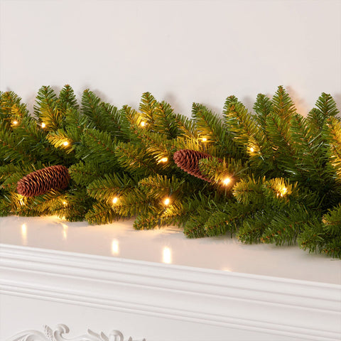 AMERZEST close-up of pine cone detail and PVC needles showing natural texture and durable finish