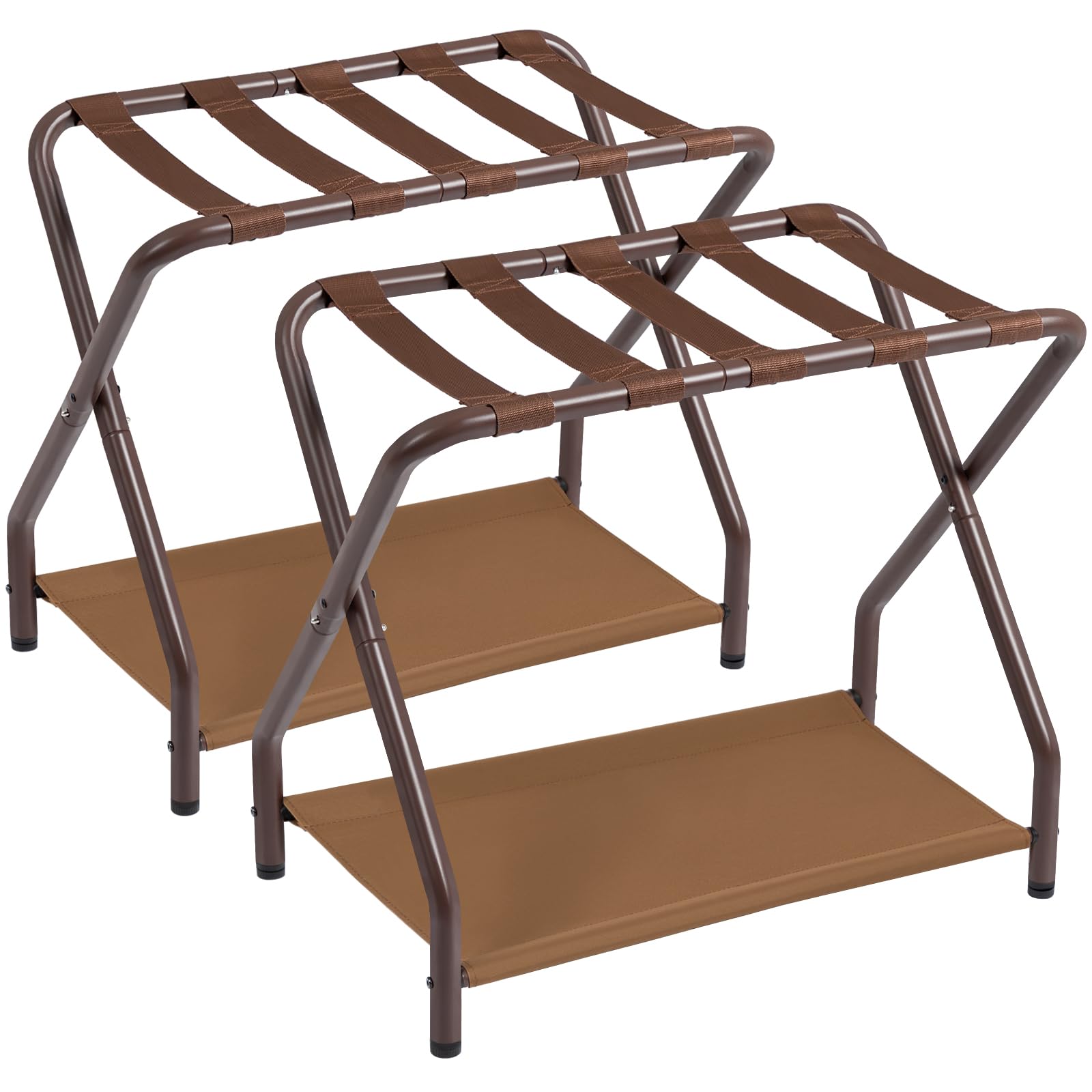 AMHANCIBLE front view of both racks showing sturdy frame and layout benefit