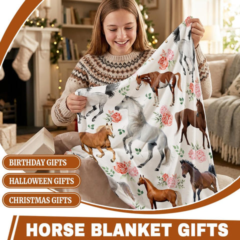 Amilient horse floral used by child offering comfort and playful design